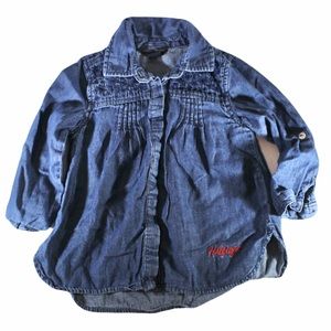 TOMMY HILFIGER Denim Embroidered Tunic Top 24m